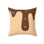Chocolate Drizzle Please Square Pillow Home Decor Pink Sweetheart