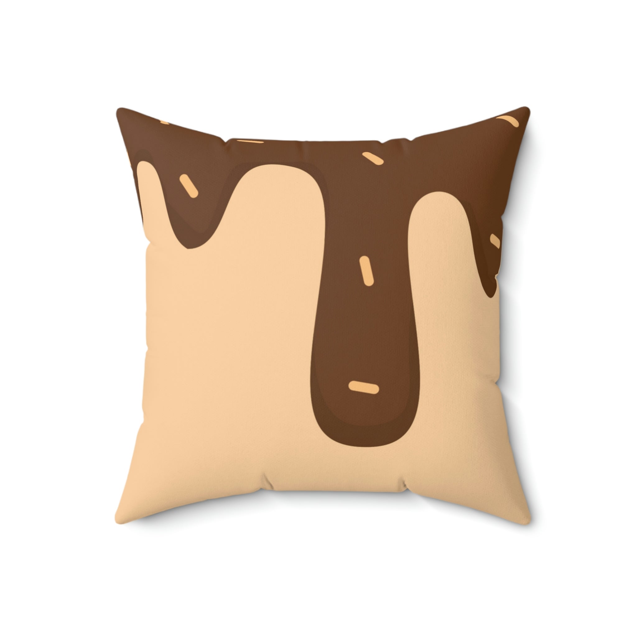 Chocolate Drizzle Please Square Pillow Home Decor Pink Sweetheart
