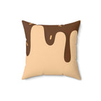 Chocolate Drizzle Please Square Pillow Home Decor Pink Sweetheart