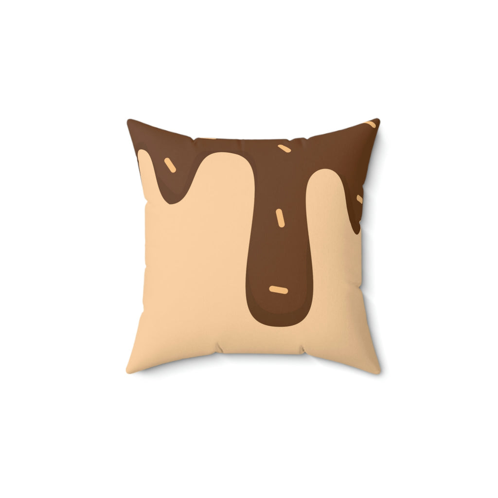 Chocolate Drizzle Please Square Pillow Home Decor Pink Sweetheart