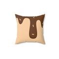 Chocolate Drizzle Please Square Pillow - Pink Sweetheart