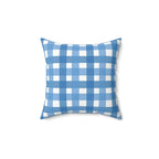 Classic Blue Gingham Square Pillow Home Decor Pink Sweetheart