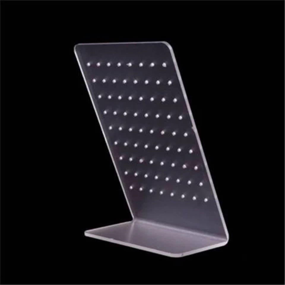 Clear Acrylic Earring Display Stand Jewelry Holders Pink Sweetheart