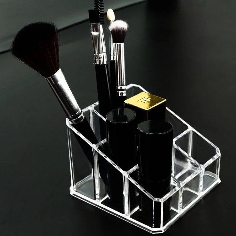 Clear Acrylic Lipstick Lip Gloss Storage Grid Lipstick Pink Sweetheart
