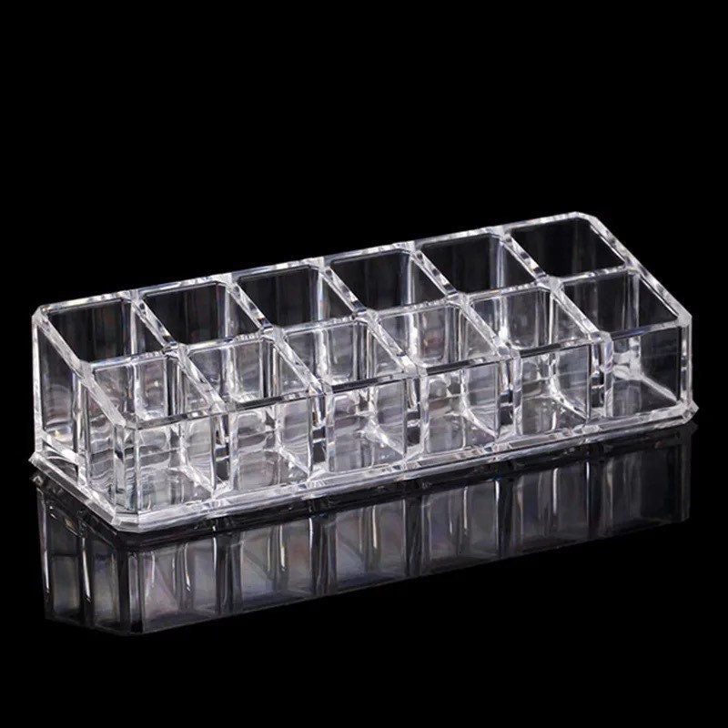 Clear Acrylic Lipstick Lip Gloss Storage Grid Lipstick Pink Sweetheart