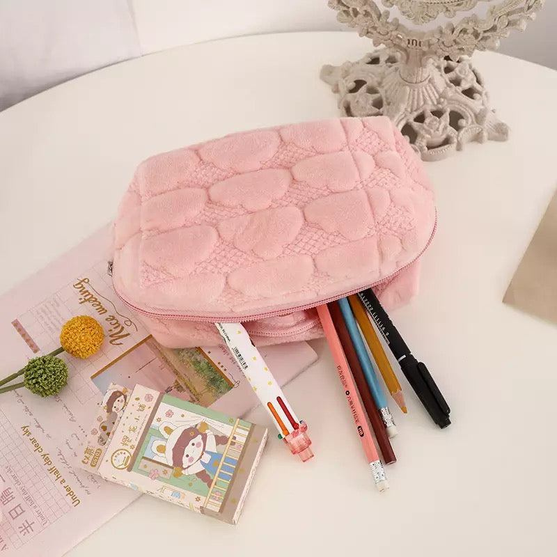 Clouds In The Sky Cosmetic Storage Bag Cosmetic & Toiletry Bags Pink Sweetheart