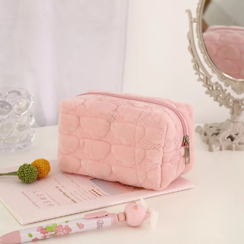 Clouds In The Sky Cosmetic Storage Bag Cosmetic & Toiletry Bags Pink Sweetheart