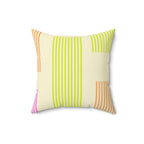 Colorful Abstract Lines Square Pillow Home Decor Pink Sweetheart