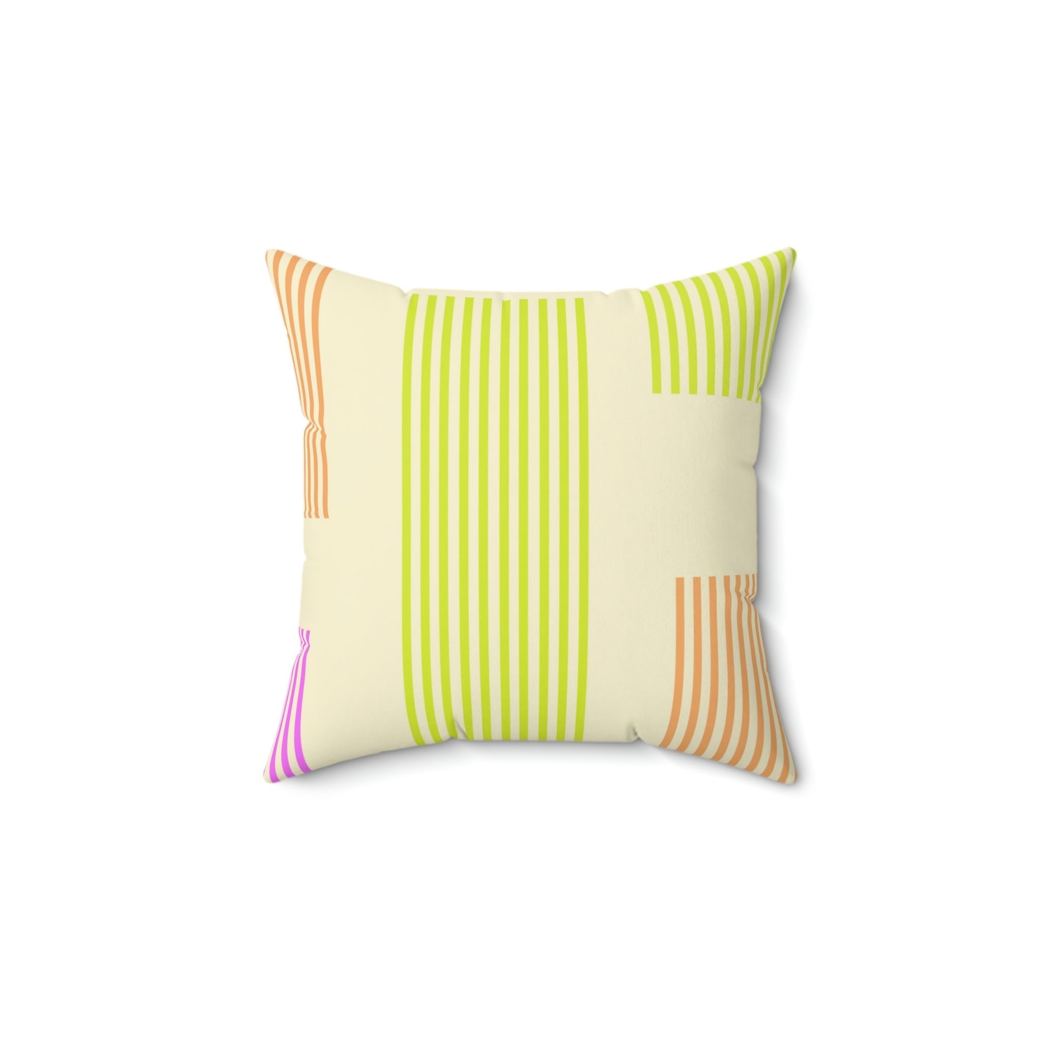 Colorful Abstract Lines Square Pillow Home Decor Pink Sweetheart