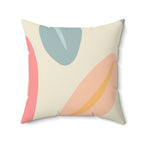 Colorful Coffee Beans Square Pillow Home Decor Pink Sweetheart