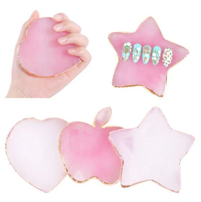 Cosmetics Stone Mixing Plate Decorative Trays Pink Sweetheart