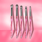 Crystal Diamond Cut Makeup Brush Set Makeup Brushes Pink Sweetheart