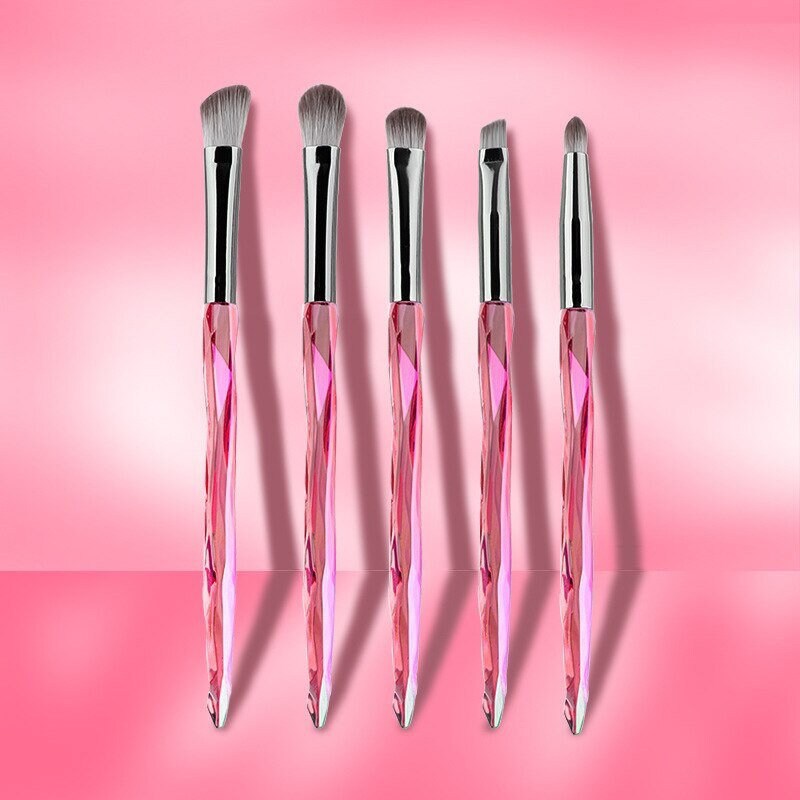 Crystal Diamond Cut Makeup Brush Set Makeup Brushes Pink Sweetheart