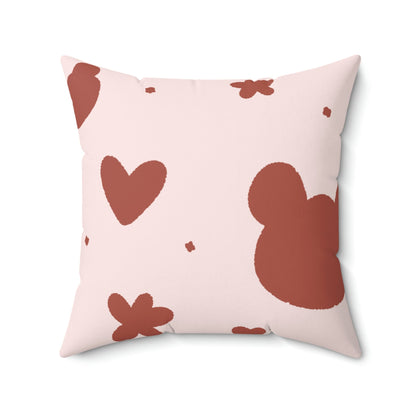 Cuddle Bear Square Pillow Home Decor Pink Sweetheart