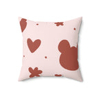 Cuddle Bear Square Pillow Home Decor Pink Sweetheart