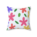 Cute Flowers in Bloom Square Pillow Home Decor Pink Sweetheart