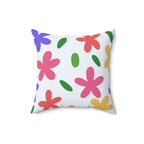 Cute Flowers in Bloom Square Pillow Home Decor Pink Sweetheart
