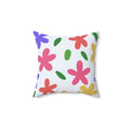 Cute Flowers in Bloom Square Pillow - Pink Sweetheart