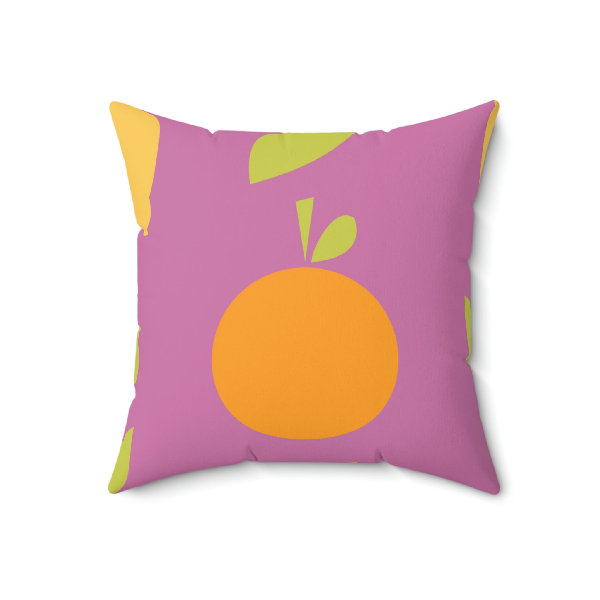 Cute Little Citrus Square Pillow Home Decor Pink Sweetheart