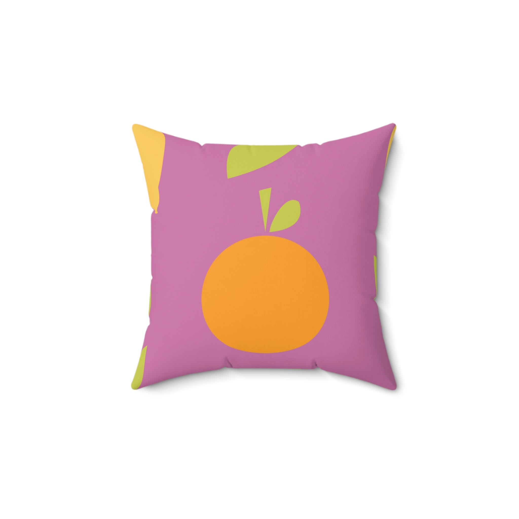 Cute Little Citrus Square Pillow Home Decor Pink Sweetheart