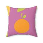 Cute Little Citrus Square Pillow Home Decor Pink Sweetheart