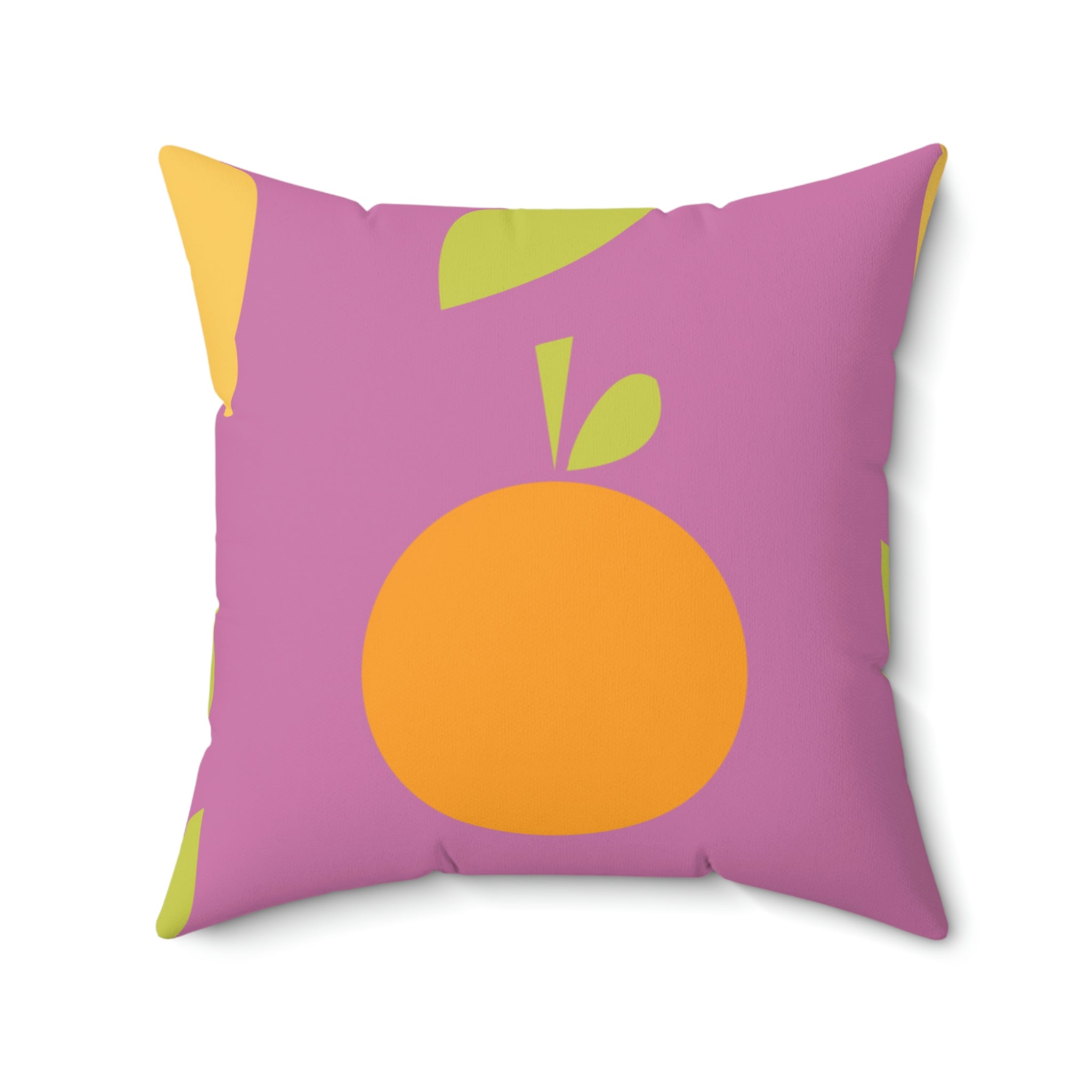 Cute Little Citrus Square Pillow Home Decor Pink Sweetheart