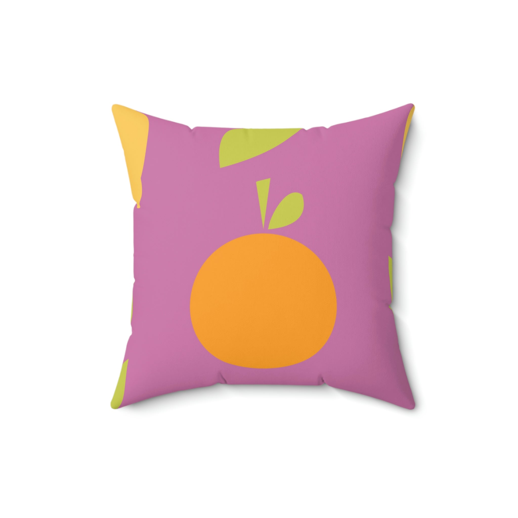 Cute Little Citrus Square Pillow Home Decor Pink Sweetheart