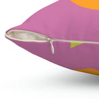 Cute Little Citrus Square Pillow Home Decor Pink Sweetheart
