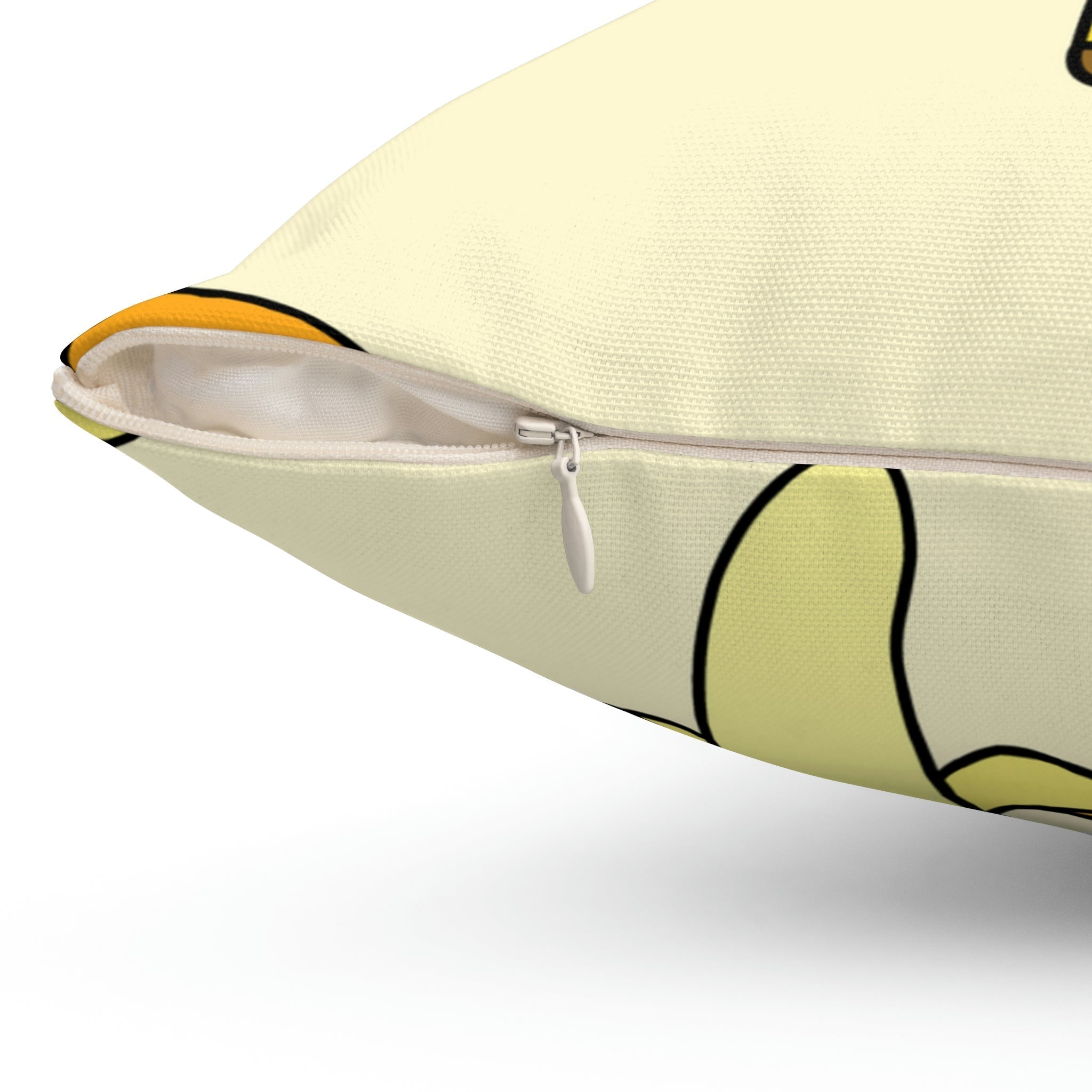 Cute Yellow Banana Square Pillow Home Decor Pink Sweetheart