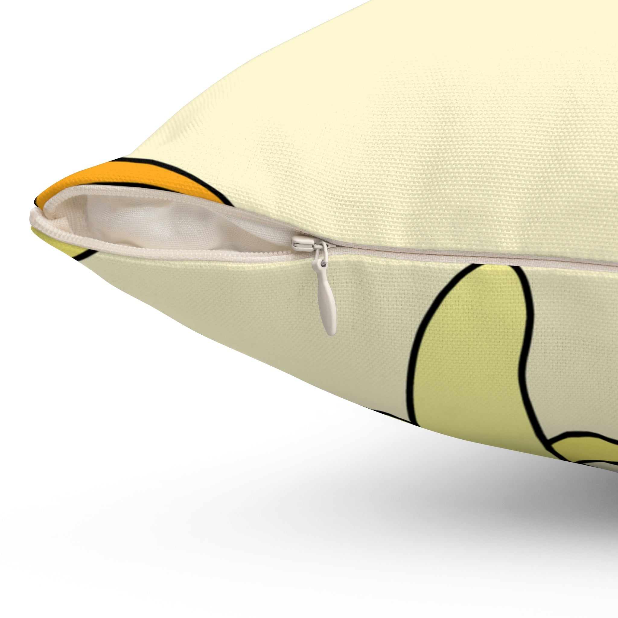 Cute Yellow Banana Square Pillow Home Decor Pink Sweetheart