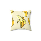 Cute Yellow Banana Square Pillow Home Decor Pink Sweetheart