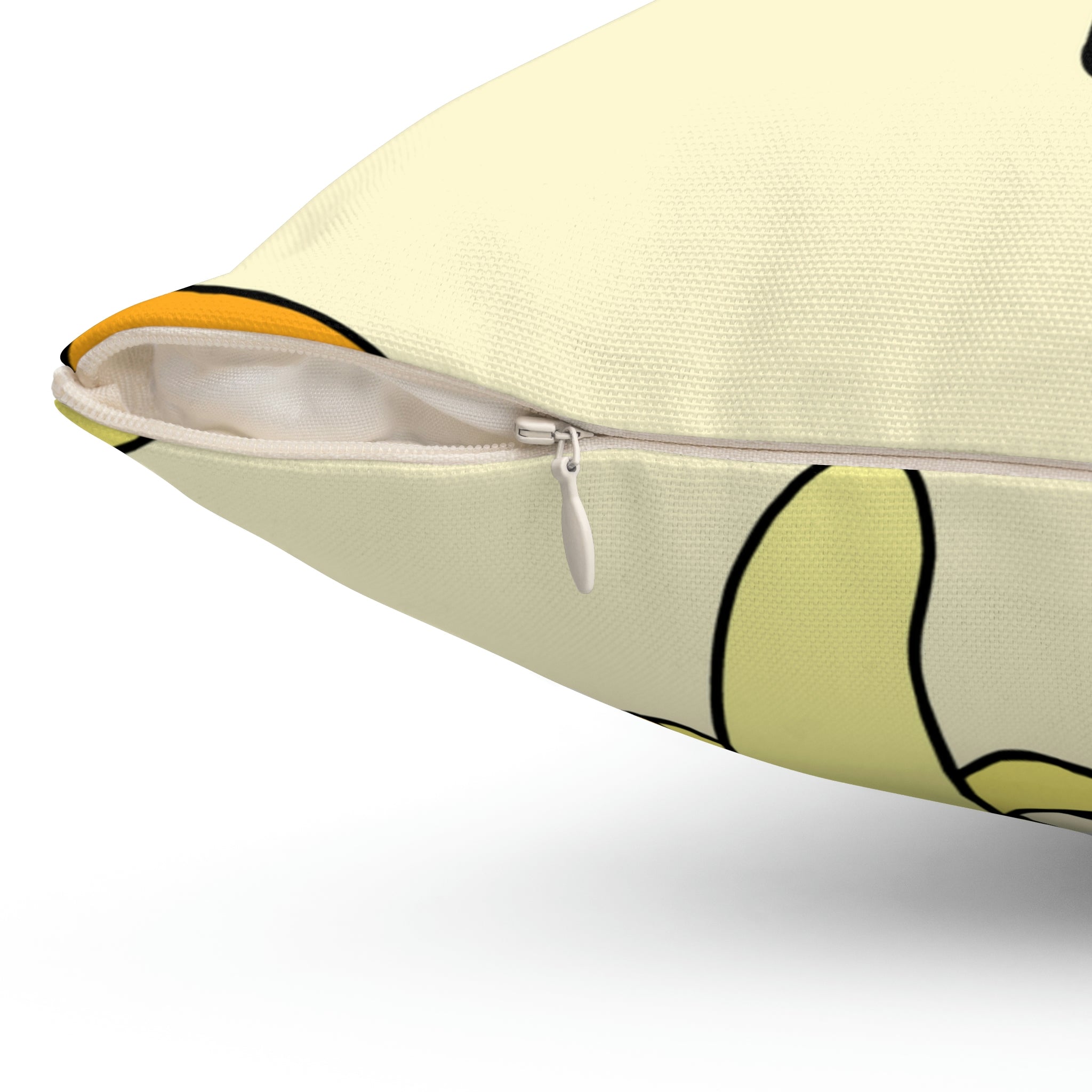 Cute Yellow Banana Square Pillow Home Decor Pink Sweetheart