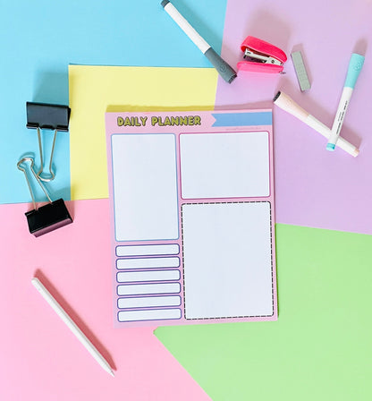 Daily Planner Jumbo Pastel Stationery Notepad Notebooks & Notepads Pink Sweetheart