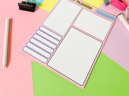 Daily Planner Jumbo Pastel Stationery Notepad Notebooks & Notepads Pink Sweetheart