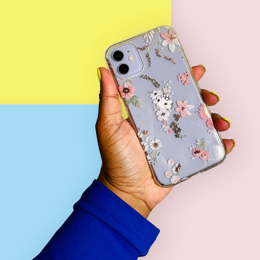 Dainty Flowers iPhone 11 Phone Case PREOWNED  Pink Sweetheart