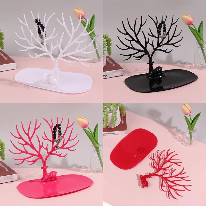 Deer Antler Jewelry Storage Display Stand Jewelry Holders Pink Sweetheart