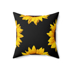 Delicate Sunflower Square Pillow Home Decor Pink Sweetheart