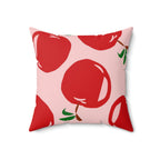 Delicious Red Apples Square Pillow Home Decor Pink Sweetheart
