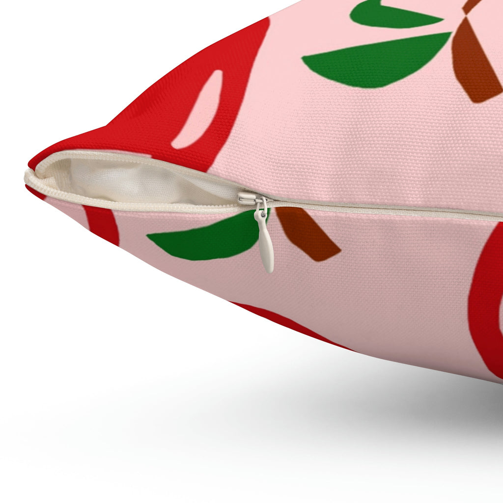 Delicious Red Apples Square Pillow Home Decor Pink Sweetheart