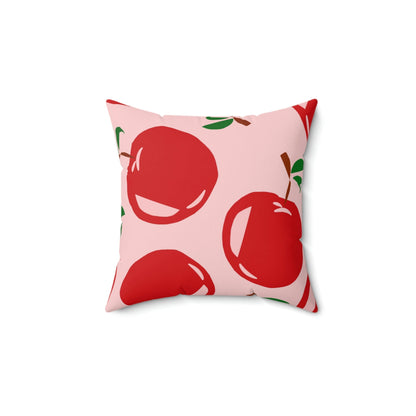 Delicious Red Apples Square Pillow Home Decor Pink Sweetheart