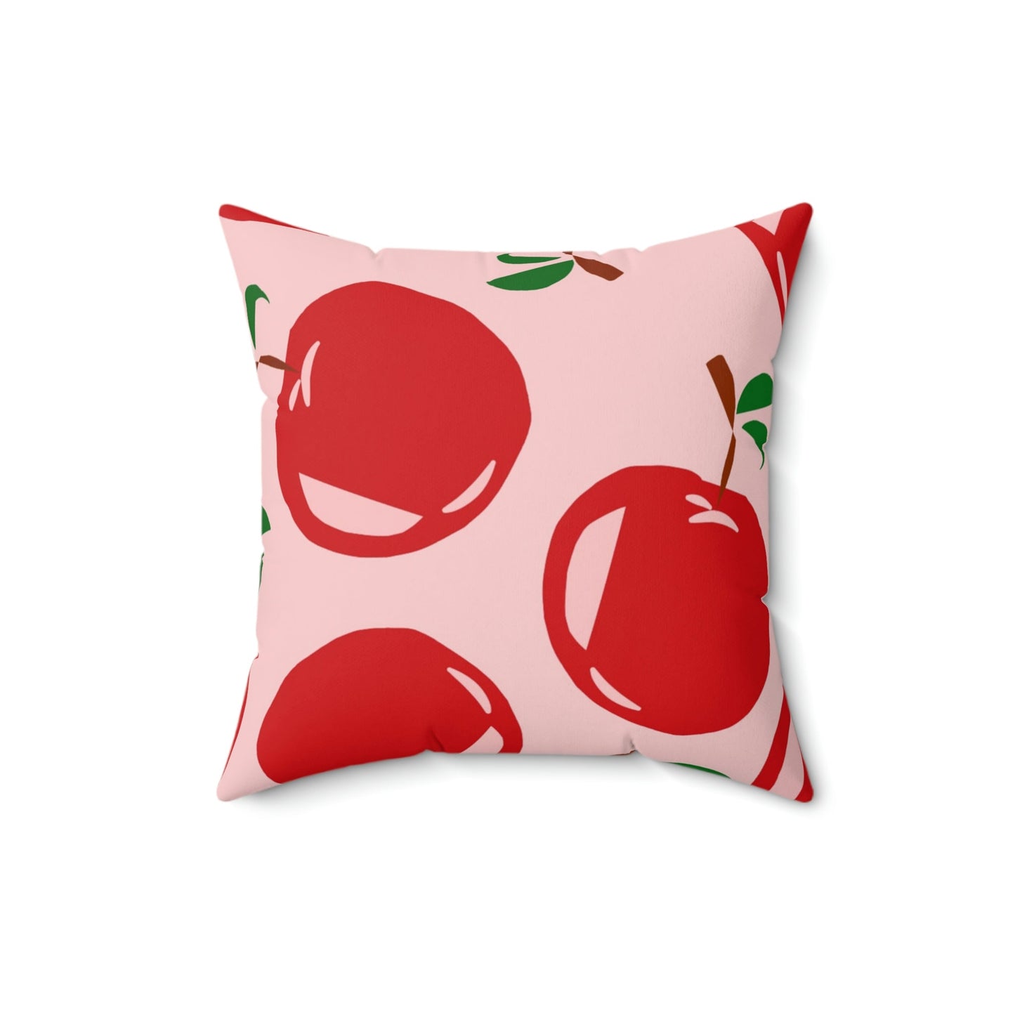 Delicious Red Apples Square Pillow Home Decor Pink Sweetheart