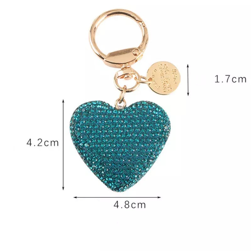 Diamond Heart Keychain Keychains Pink Sweetheart