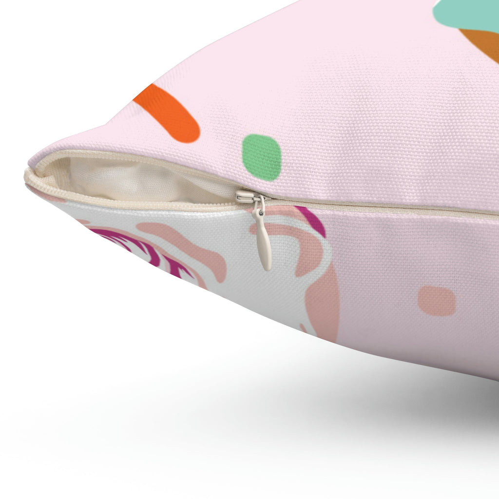 Donuts and Sprinkles Square Pillow Home Decor Pink Sweetheart
