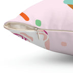 Donuts and Sprinkles Square Pillow Home Decor Pink Sweetheart