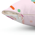 Donuts and Sprinkles Square Pillow Home Decor Pink Sweetheart