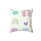 Escape to LaLa Land Square Pillow Home Decor Pink Sweetheart