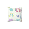 Escape to LaLa Land Square Pillow - Pink Sweetheart