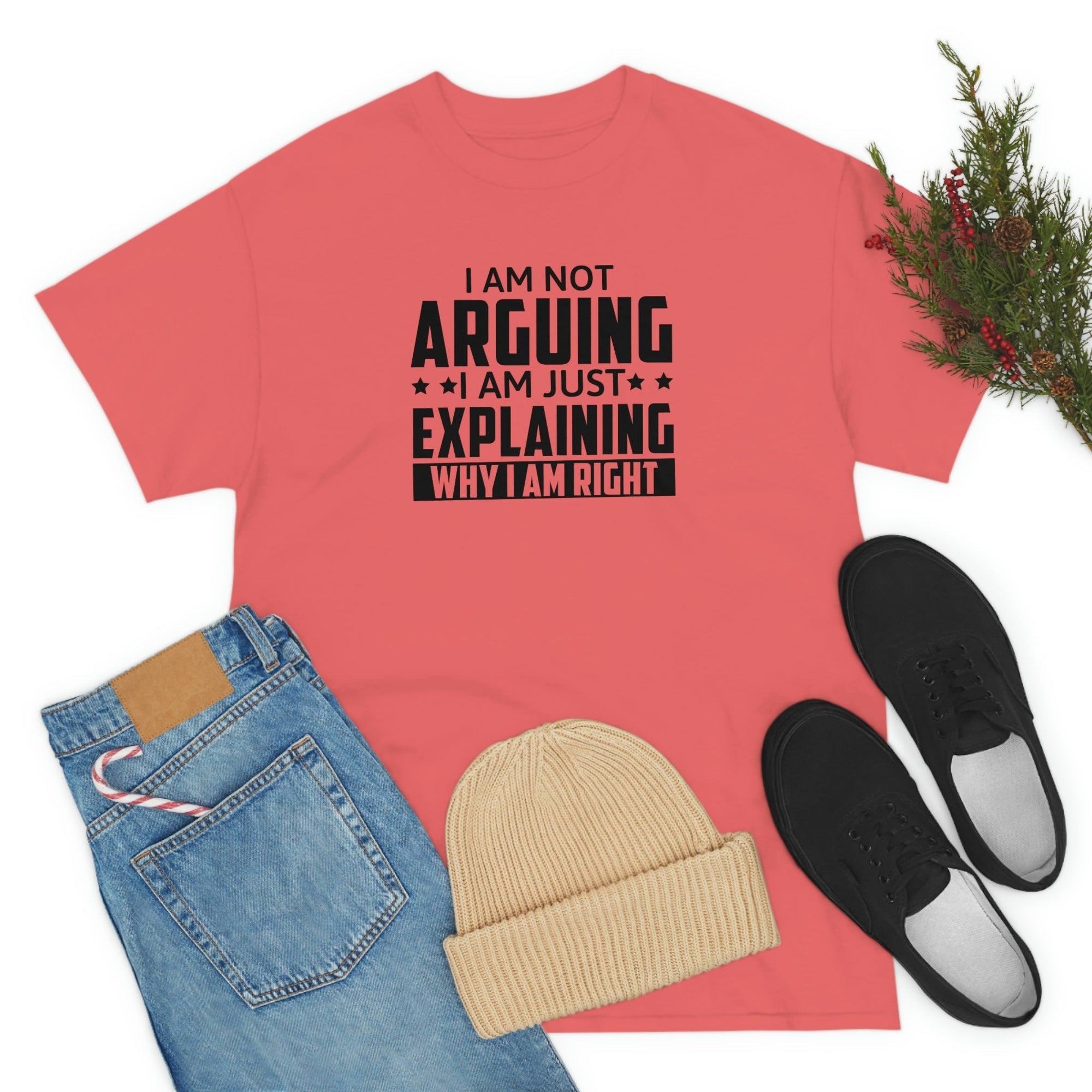 Explaining Why I'm Right Cotton Tee T-Shirt Pink Sweetheart