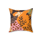 Falling in Love Autumn Square Pillow Home Decor Pink Sweetheart