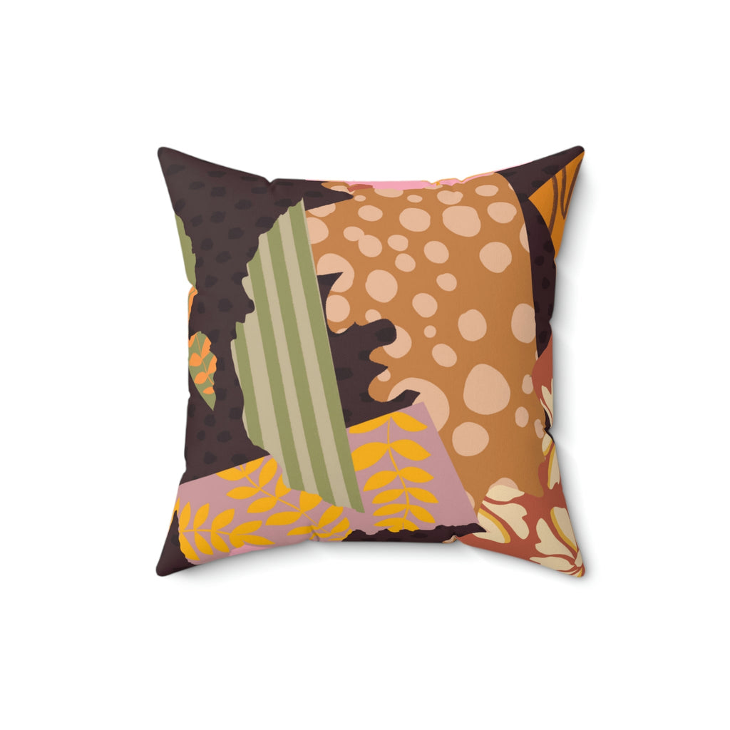 Falling in Love Autumn Square Pillow Home Decor Pink Sweetheart